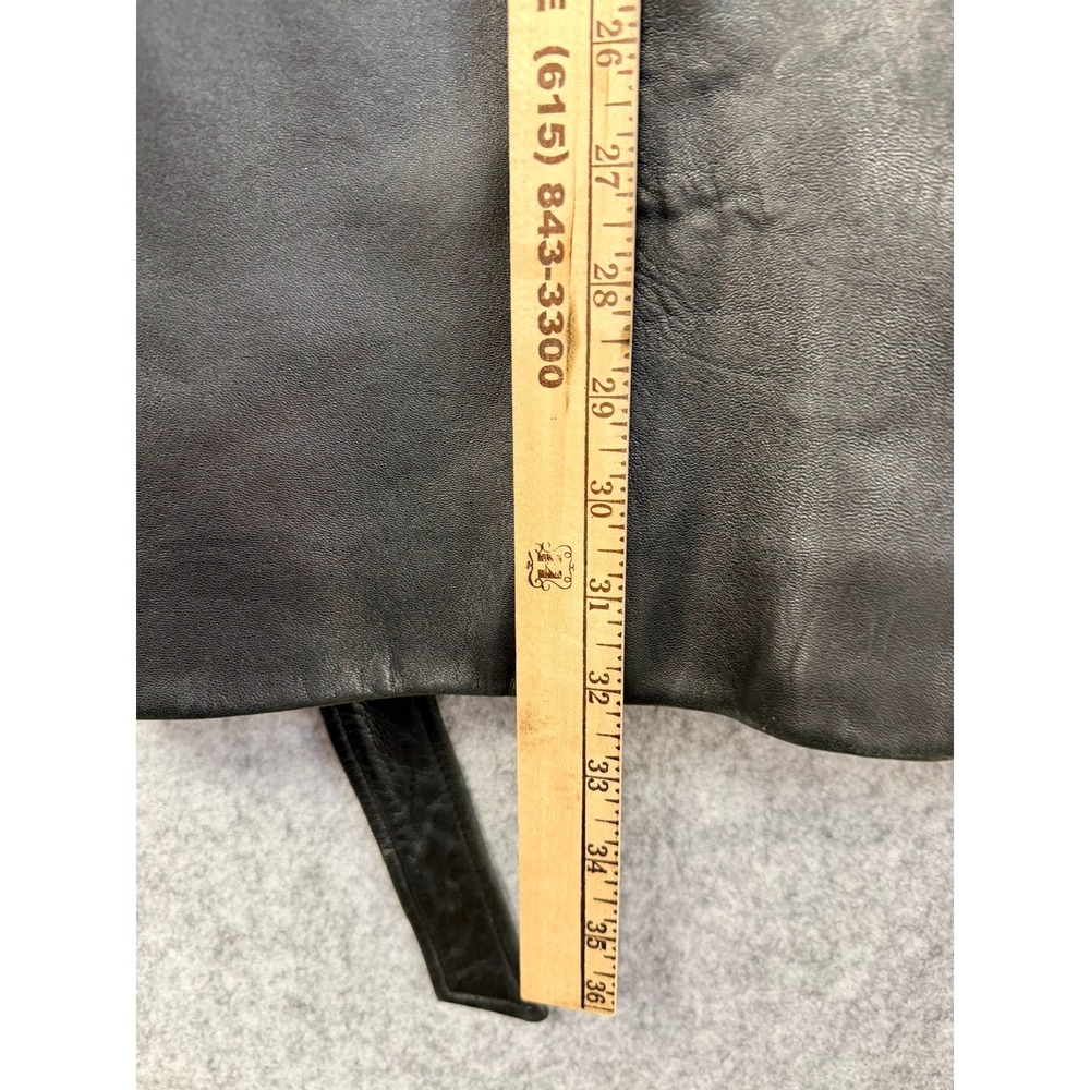 Preston &‎ York Black Lambskin Leather Jacket with Self-Tie Belt Men's Size XL - Picture 9 of 9
